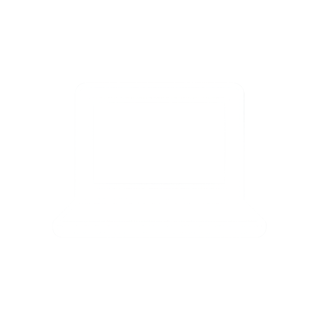 white icon outline laptop-1