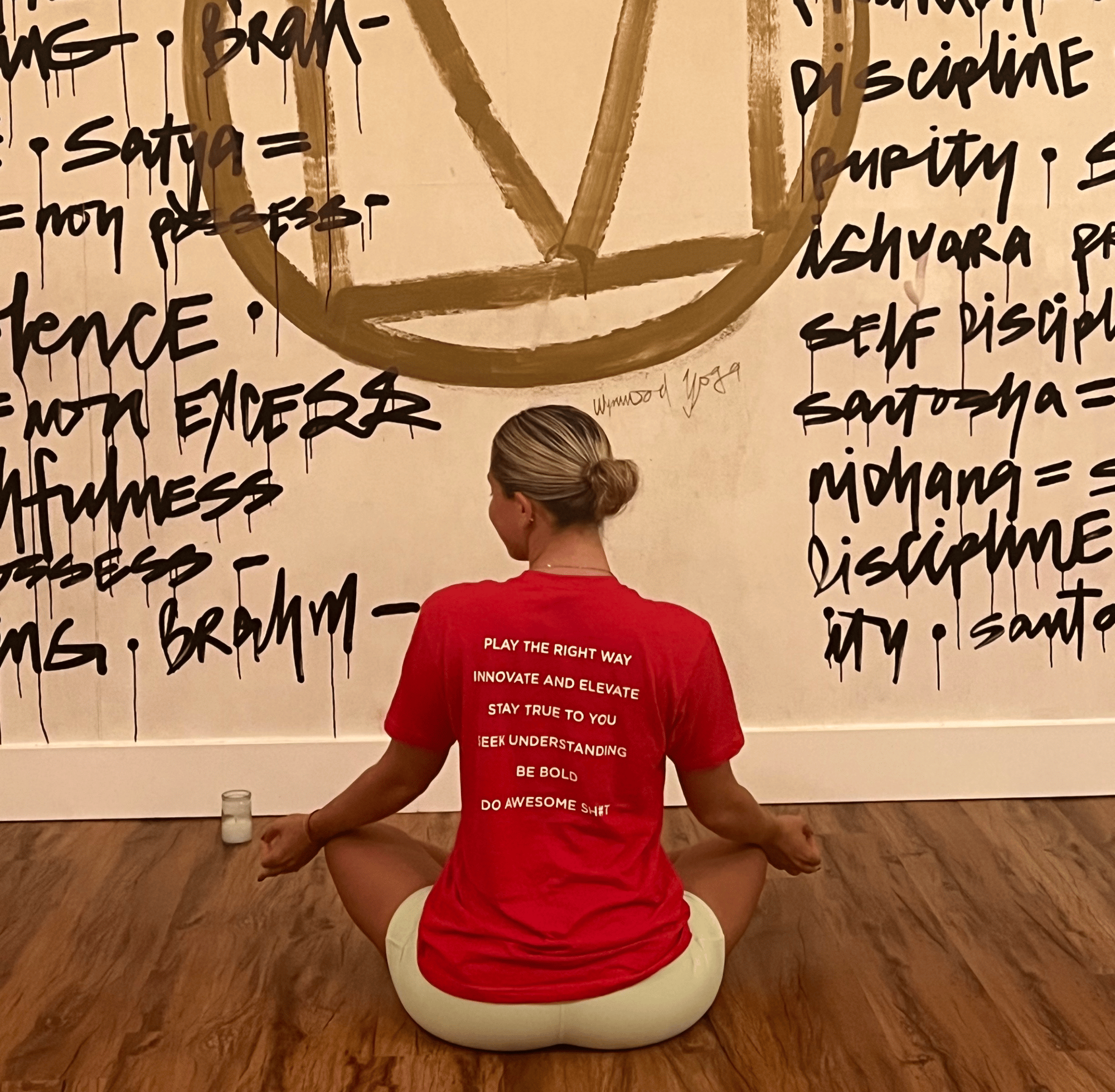 Hannah Bloom at a yoga session